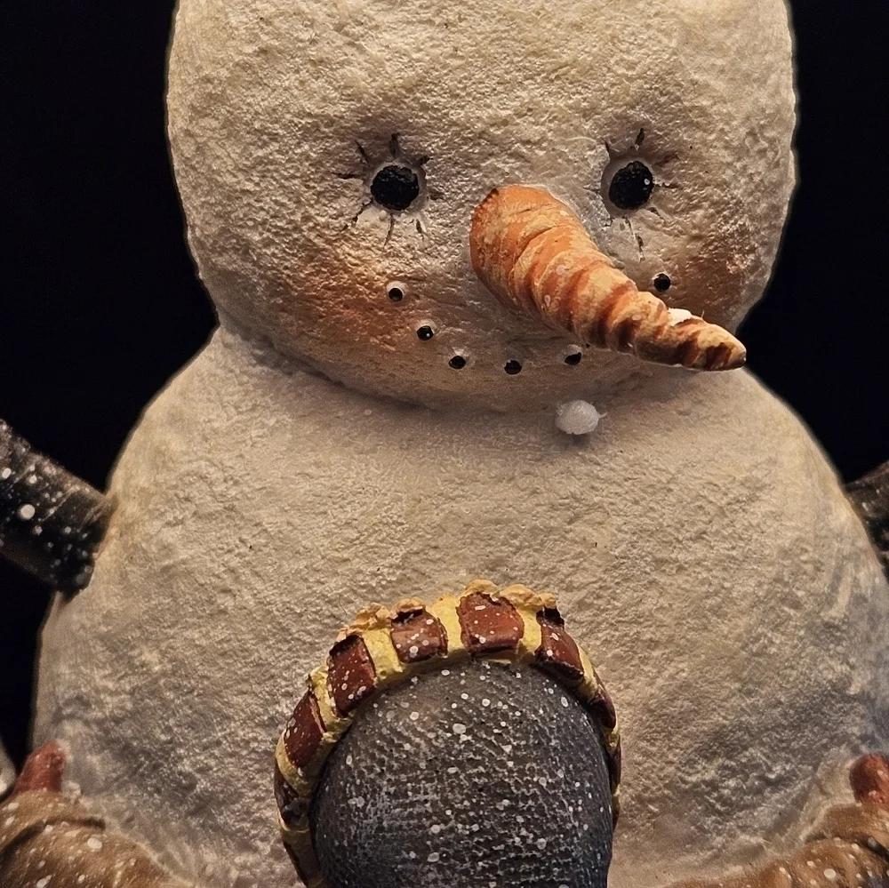 Pat Richter Homestead workshop Snowman love table lamp .